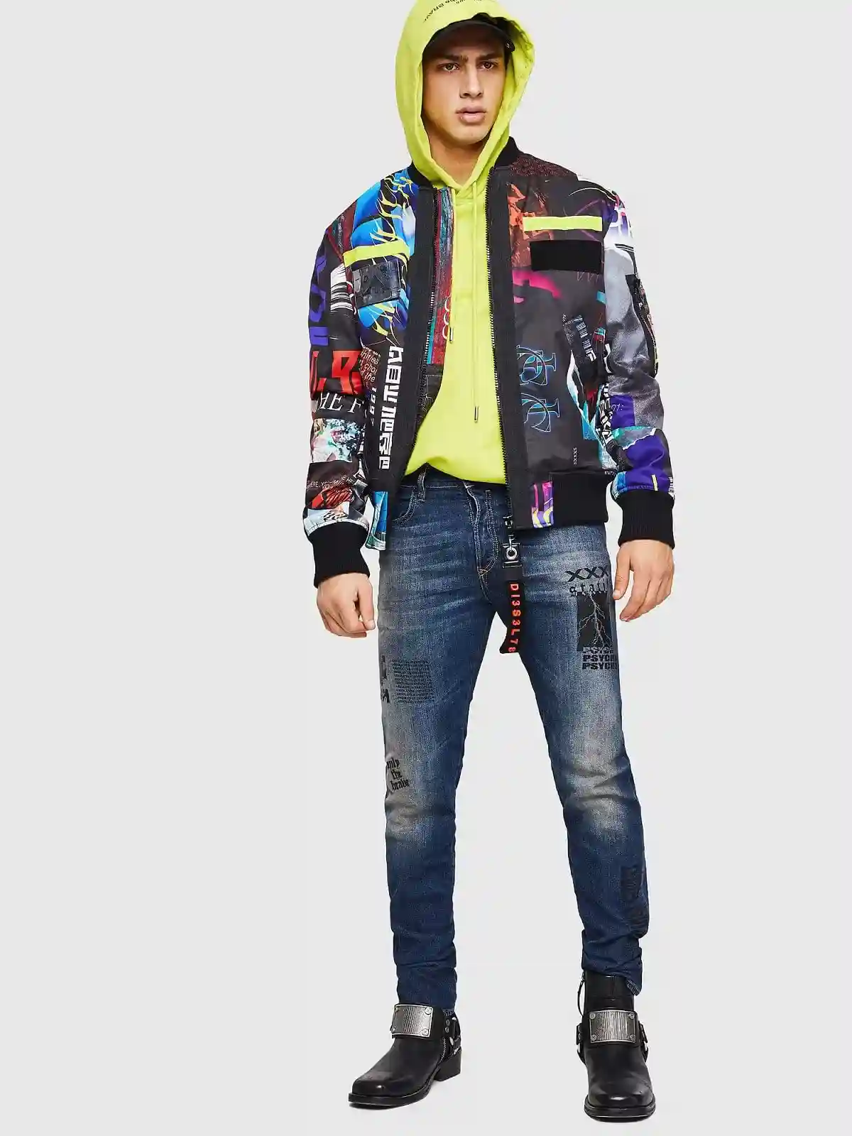 Blue Tapered fit Jeans-Buster