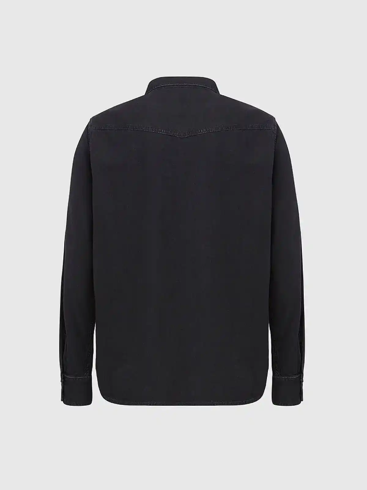 Black Western-style denim shirt