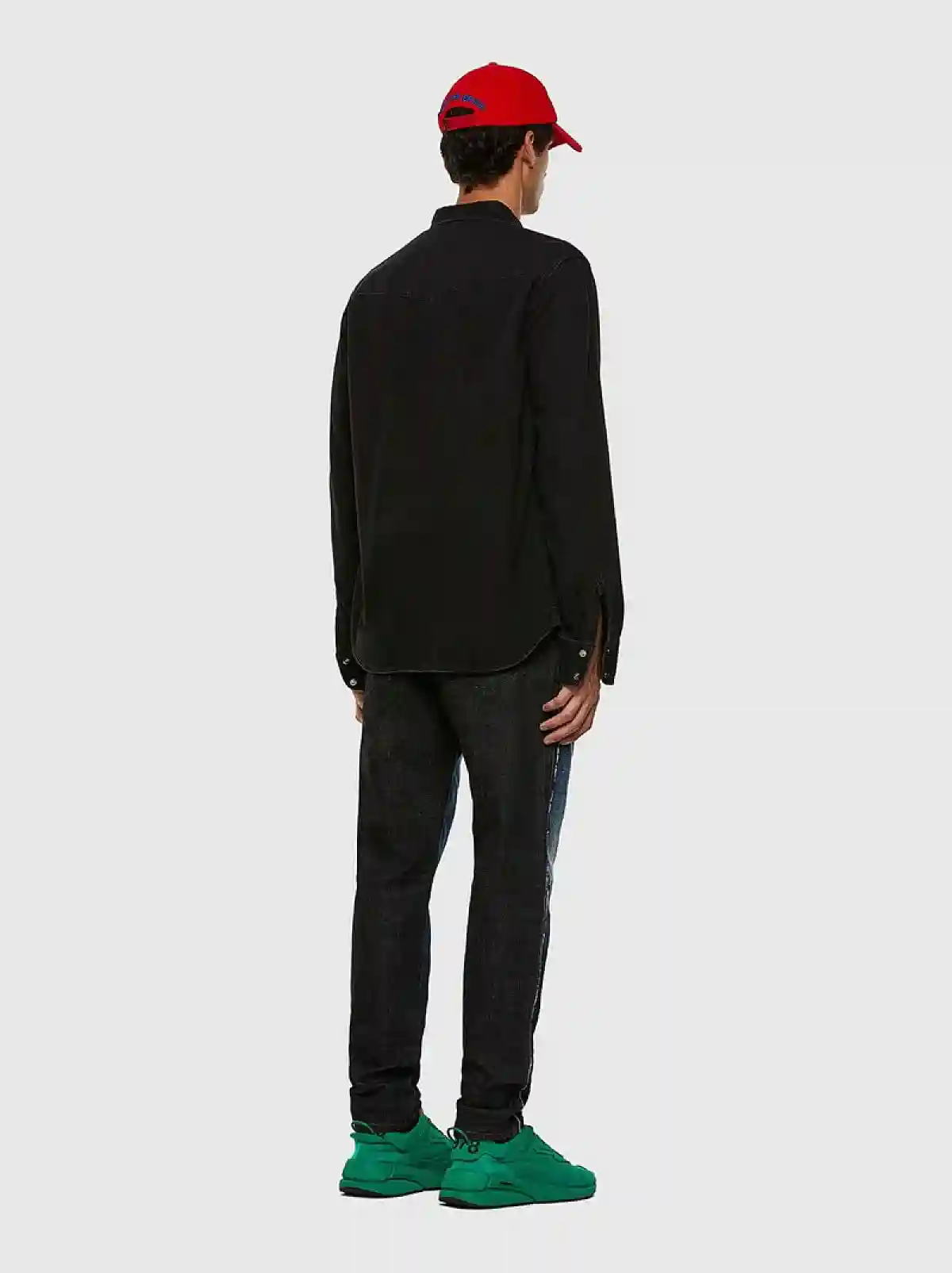 Black Western-style denim shirt