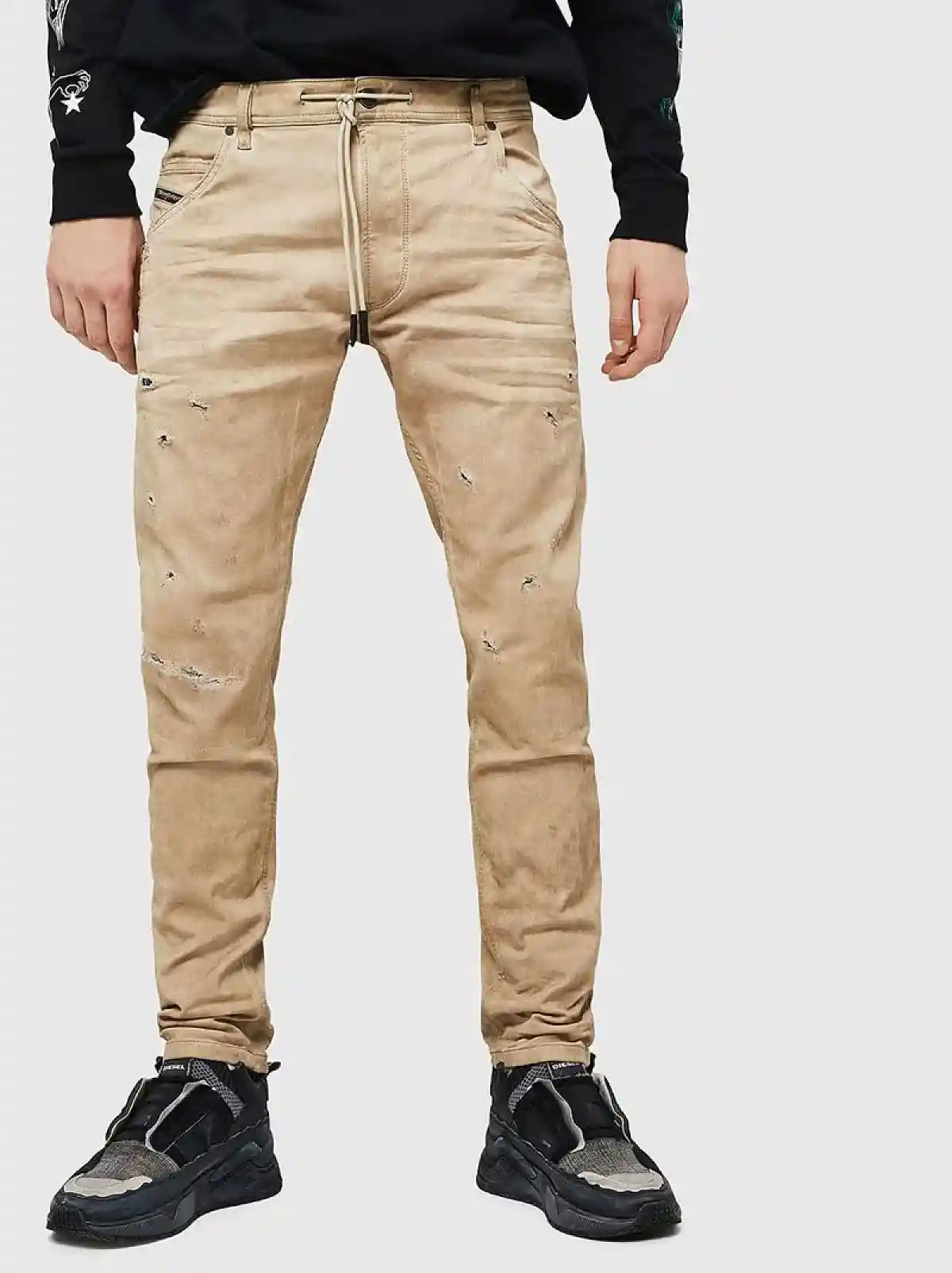【本日限定】DIESEL KROOLEY CB-NE 28 0676K ジョグ Beige Tapered fit-Krooley JoggJeans