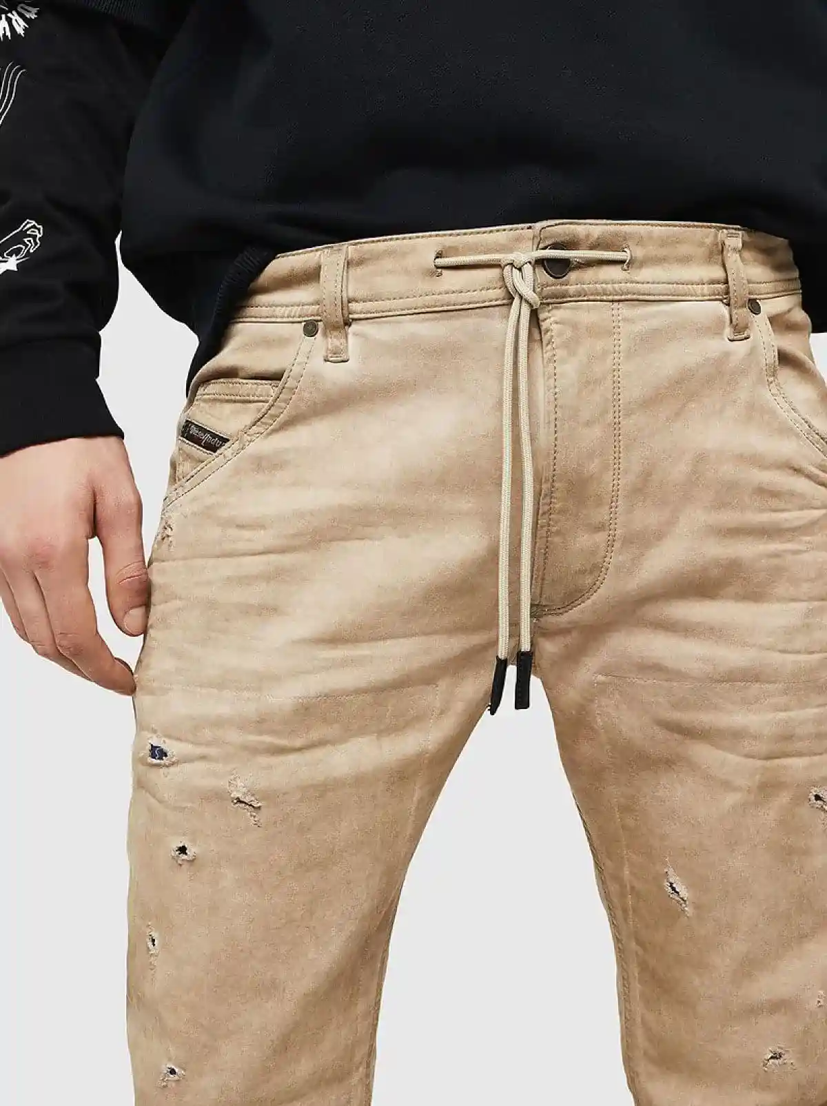 m*n様 DIESEL joggJeans W30 KROOLEY ベージュ チ Men's Regular Jeans | Brown | Diesel 2030 D-Krooley Joggjeans®