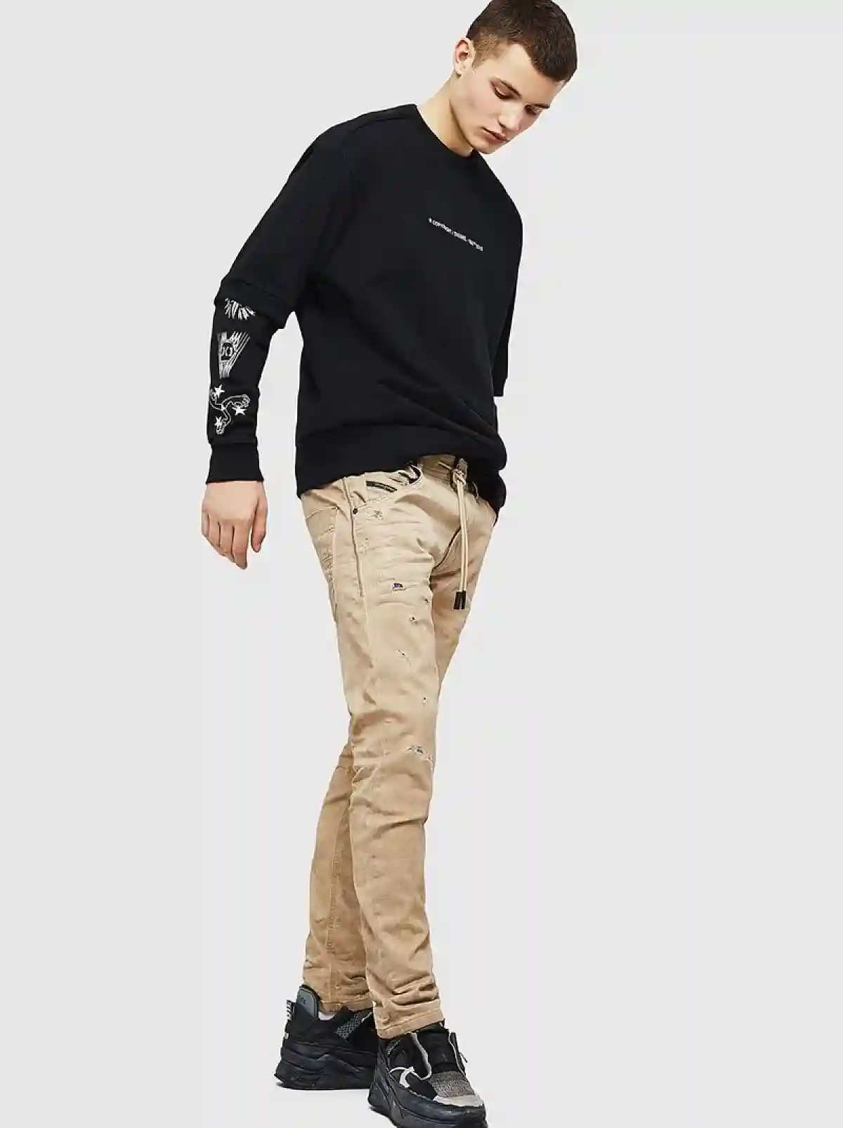 Beige Tapered fit-Krooley JoggJeans