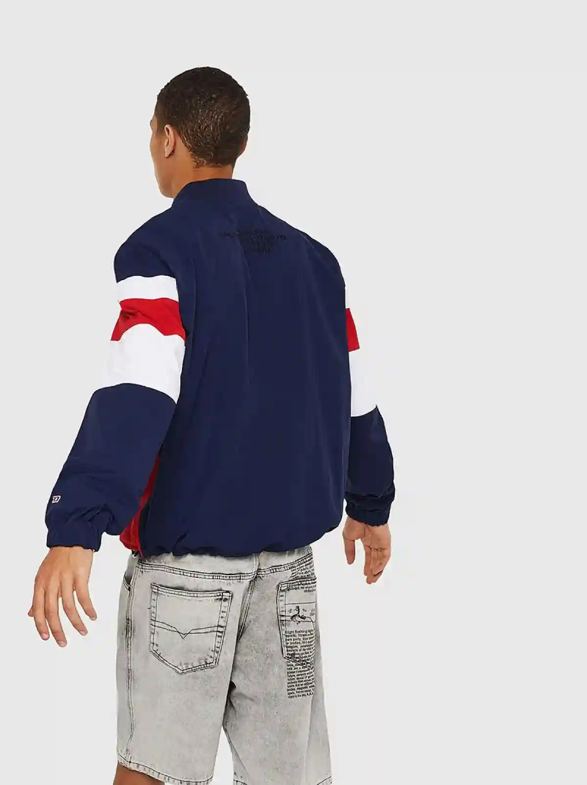 Multicolor Jacket in colour-block technical fabric