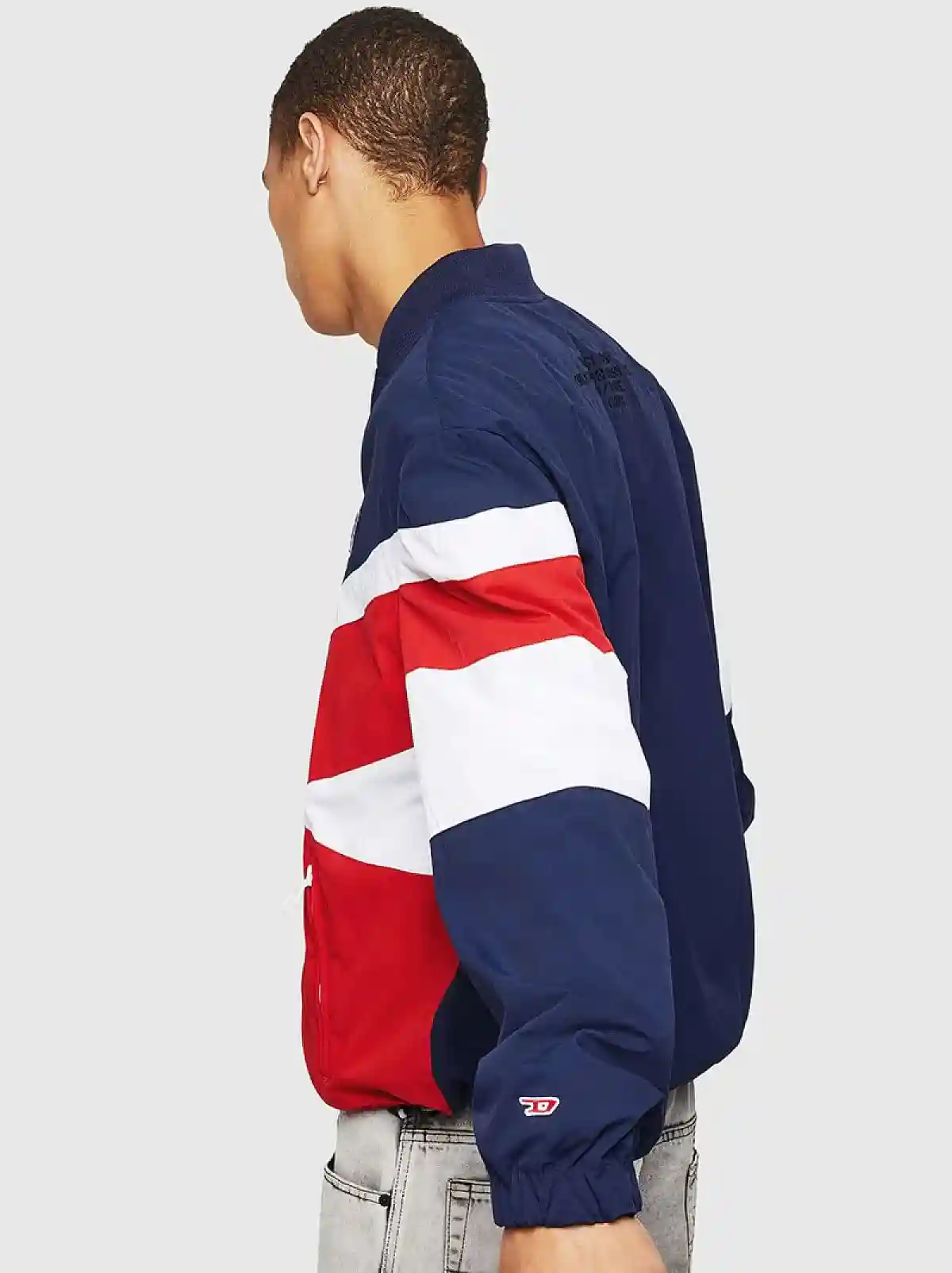 Multicolor Jacket in colour-block technical fabric