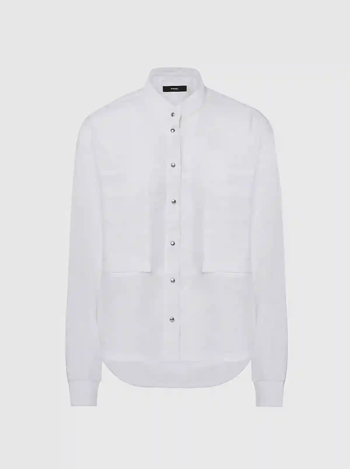 White Fluid shirt with knitted detail