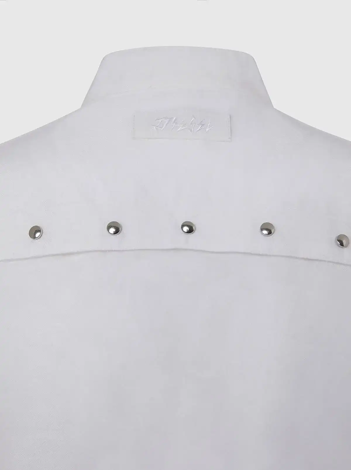 White Fluid shirt with knitted detail