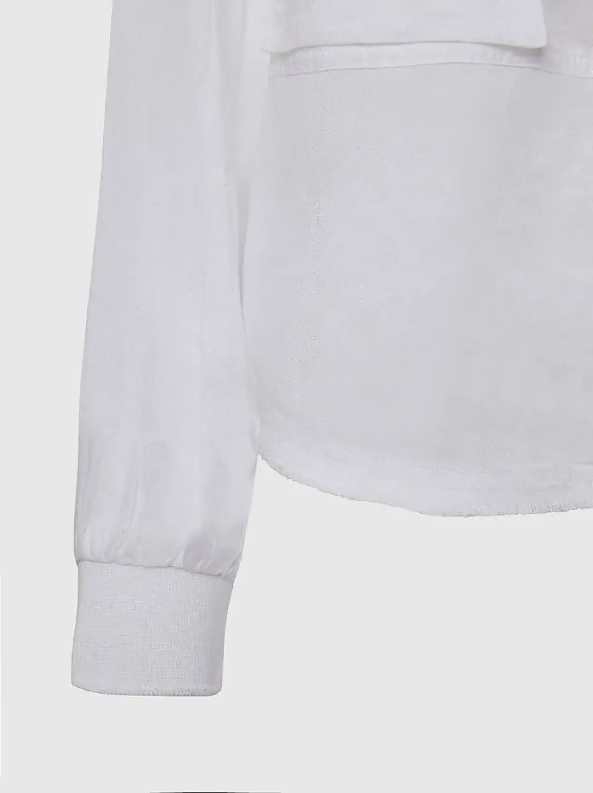 White Fluid shirt with knitted detail