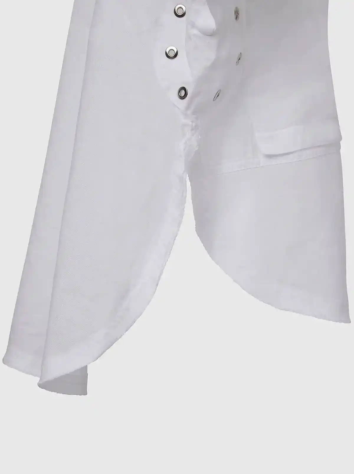 White Fluid shirt with knitted detail