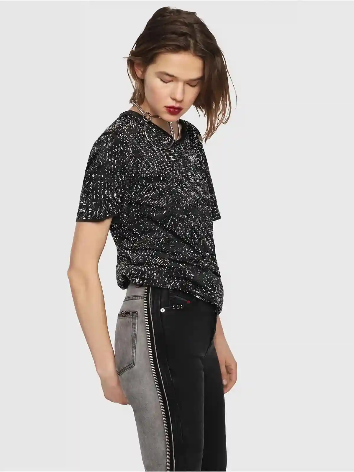 Black Straight Fit Jeans- D-Eiselle