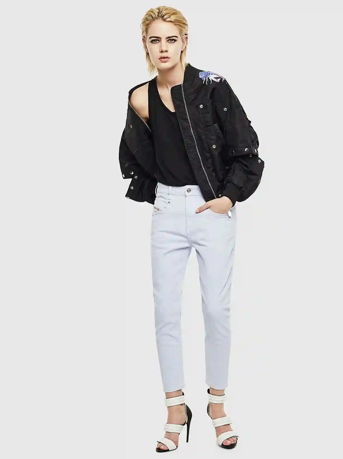 Blue Boyfriend Fit Jeans- Fayza
