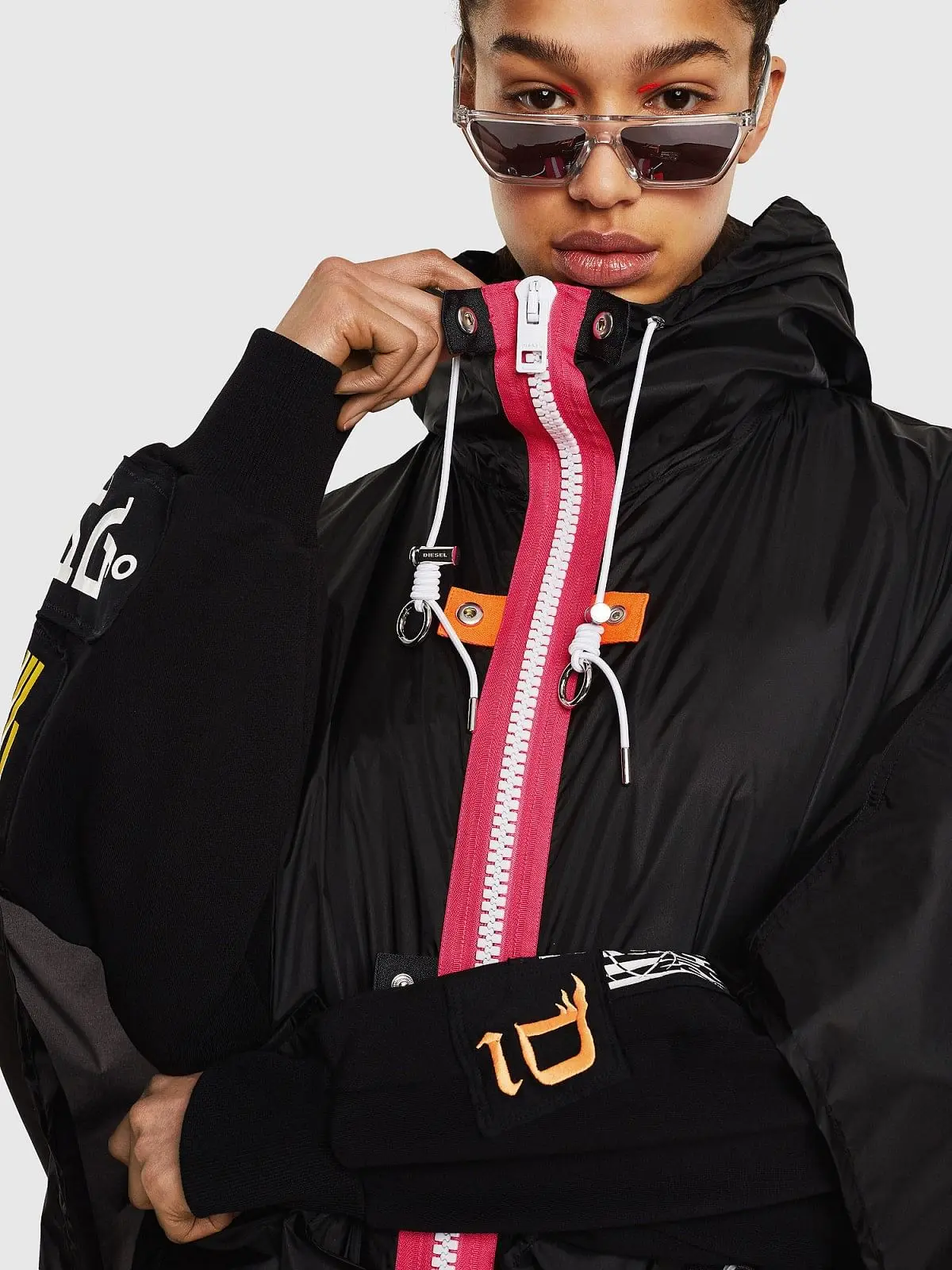 Blue Oversize rain jacket in nylon