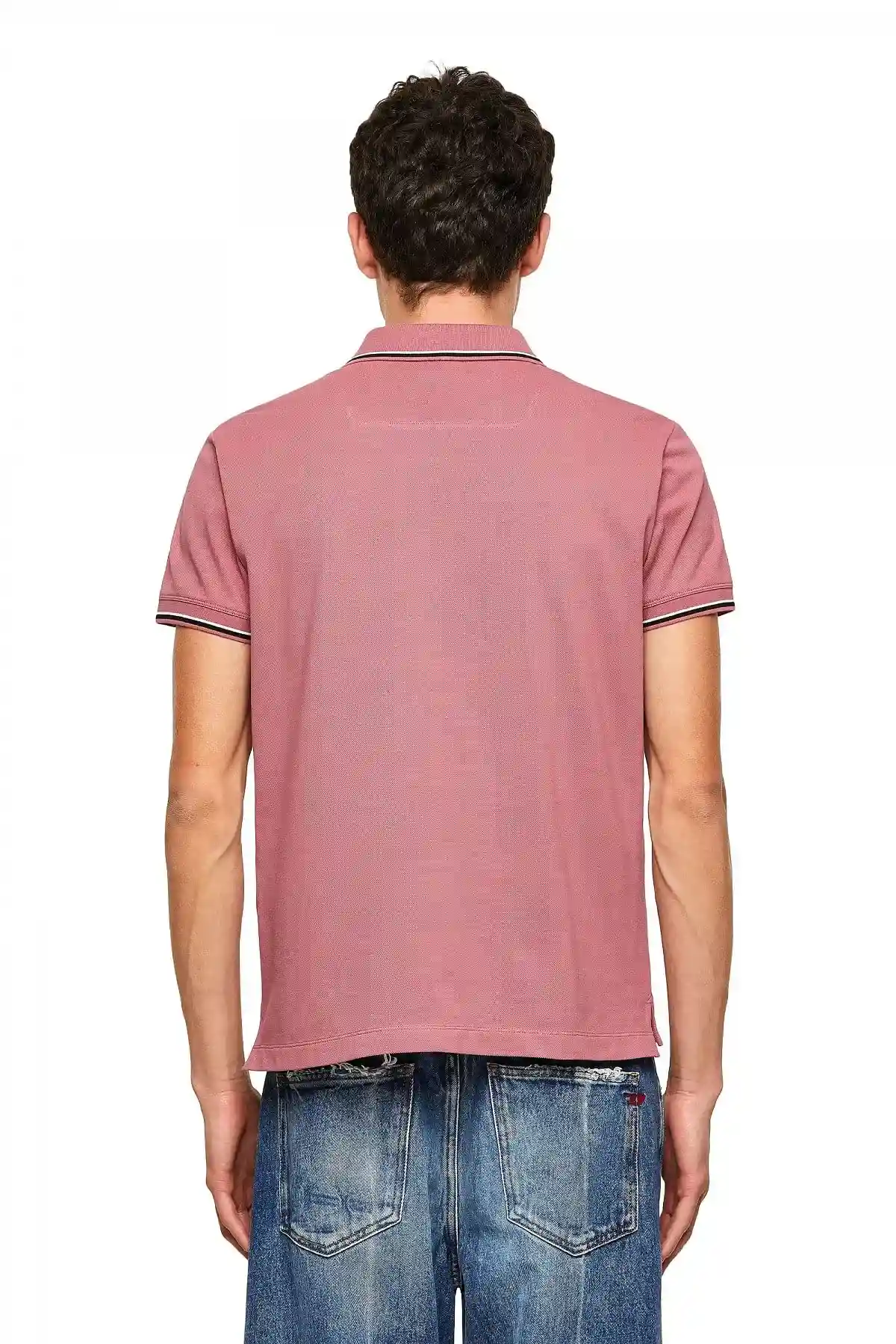 Pink Cotton-piquet polo shirt