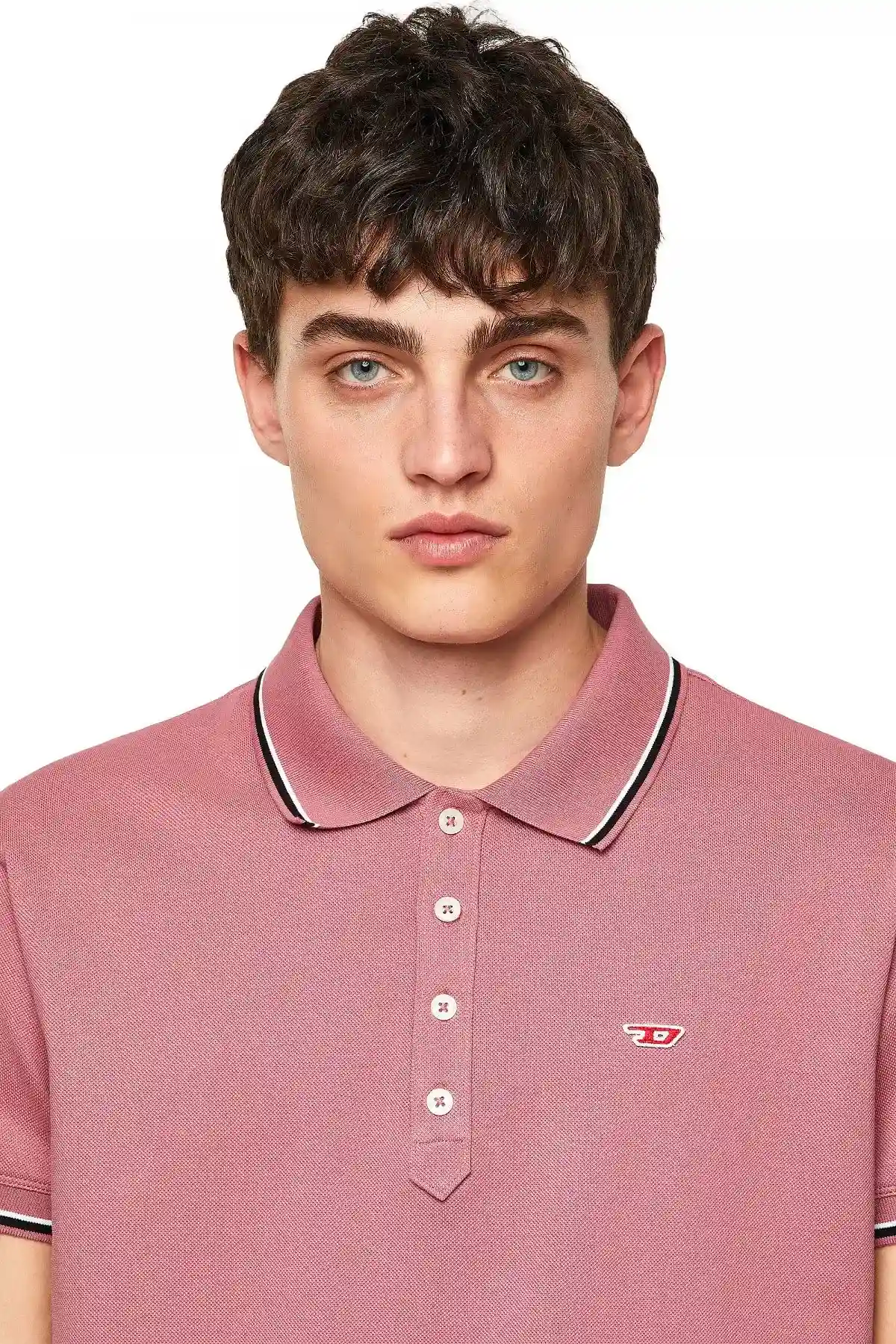 Pink Cotton-piquet polo shirt