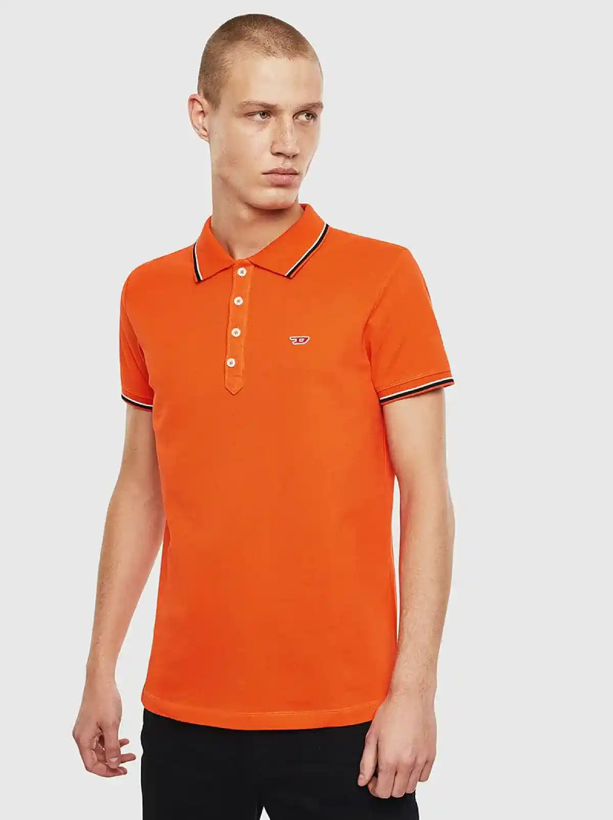 Orange Cotton-piquet polo shirt