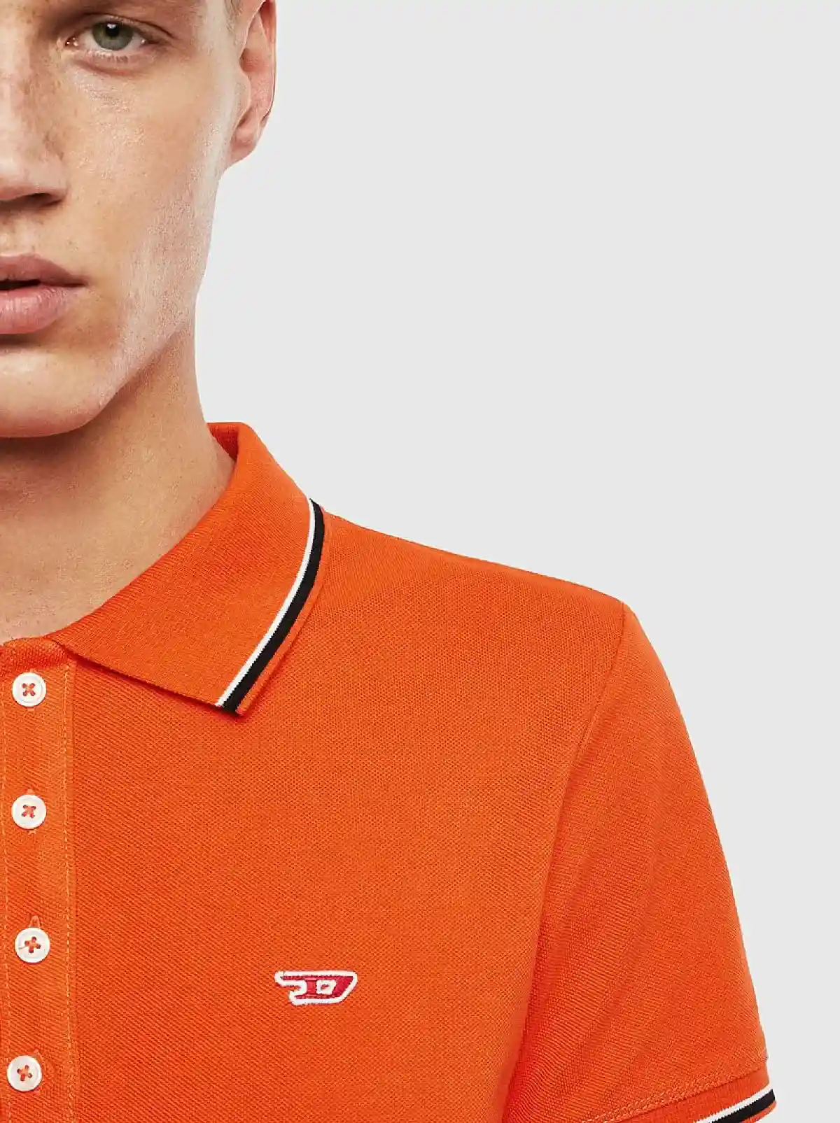 Orange Cotton-piquet polo shirt