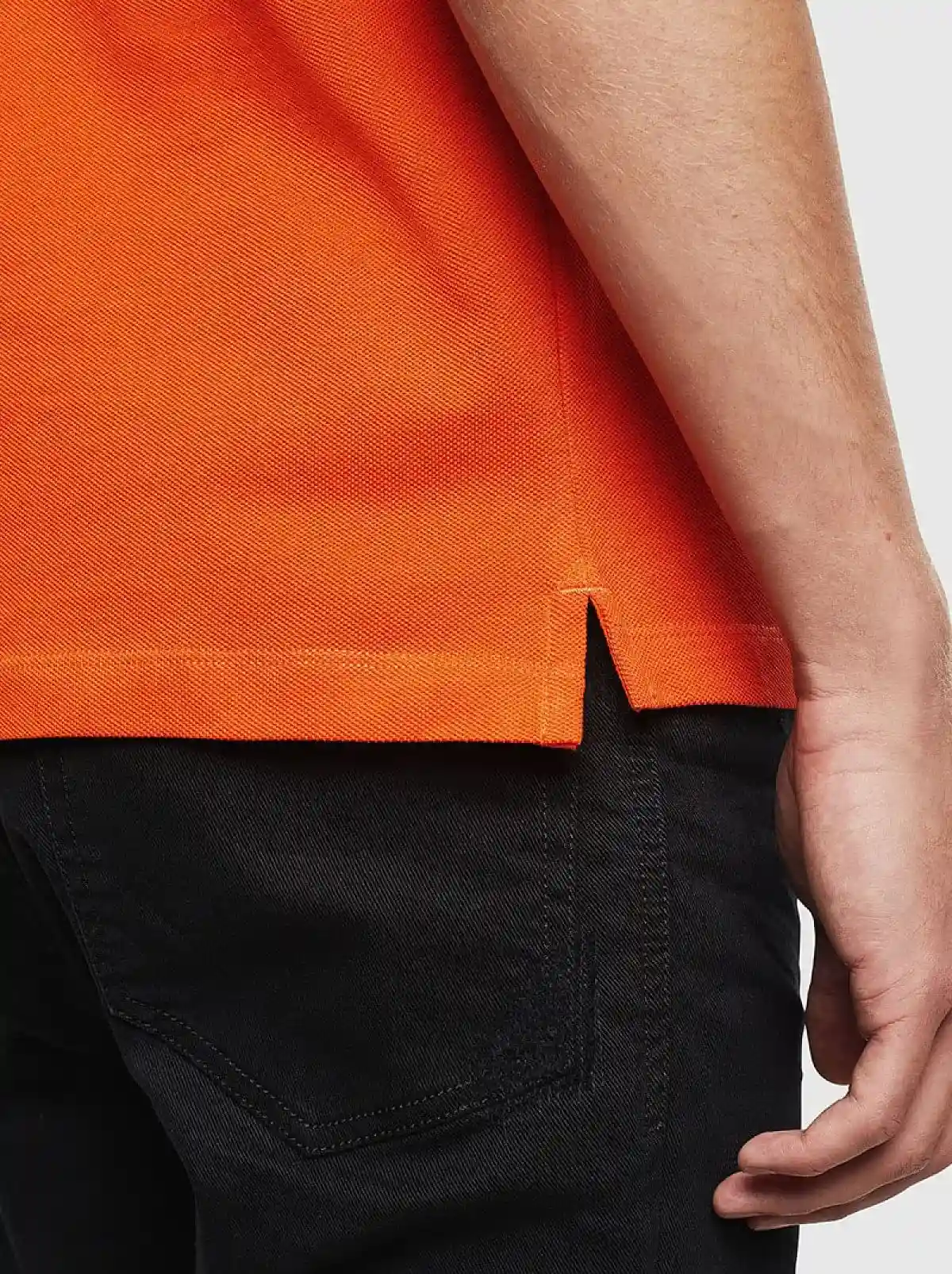 Orange Cotton-piquet polo shirt