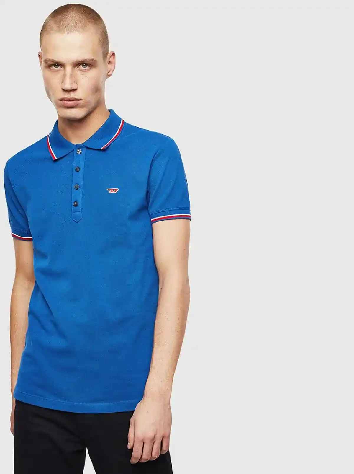 Blue Cotton-piquet polo shirt