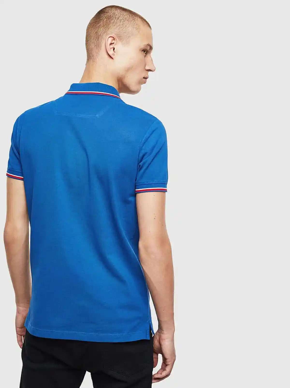 Blue Cotton-piquet polo shirt