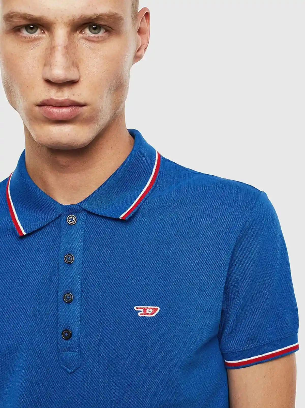 Blue Cotton-piquet polo shirt