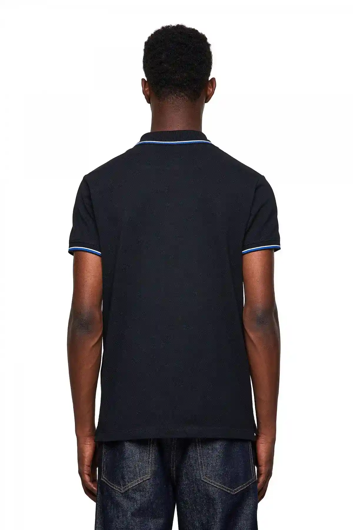 Black Cotton-piquet polo shirt