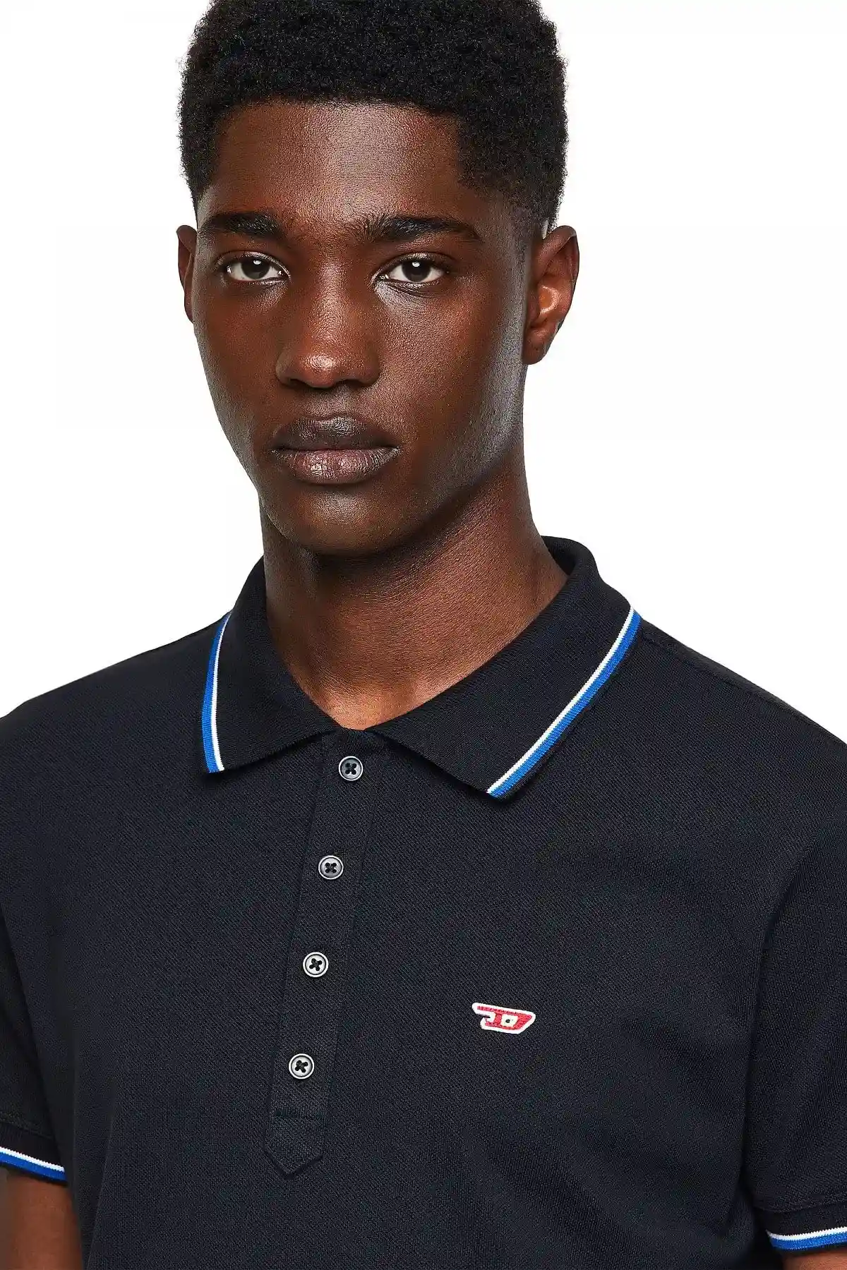 Black Cotton-piquet polo shirt