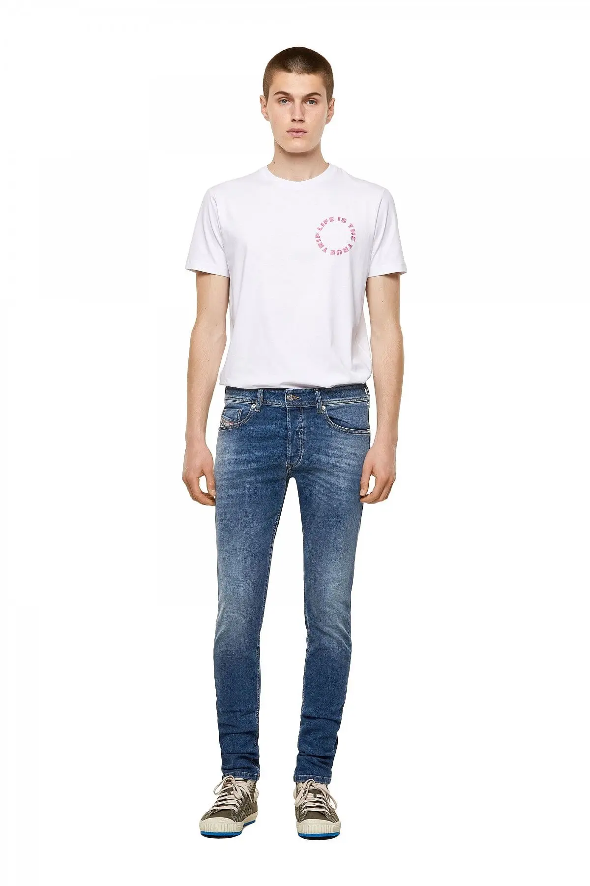 Blue Skinny Fit-Sleenker-Jeans