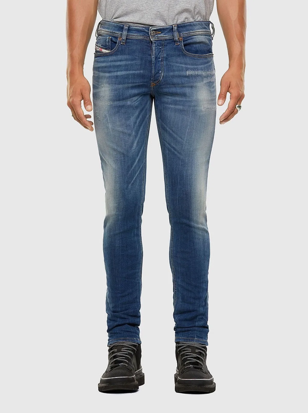 Blue Skinny Fit-Sleenker-Jeans