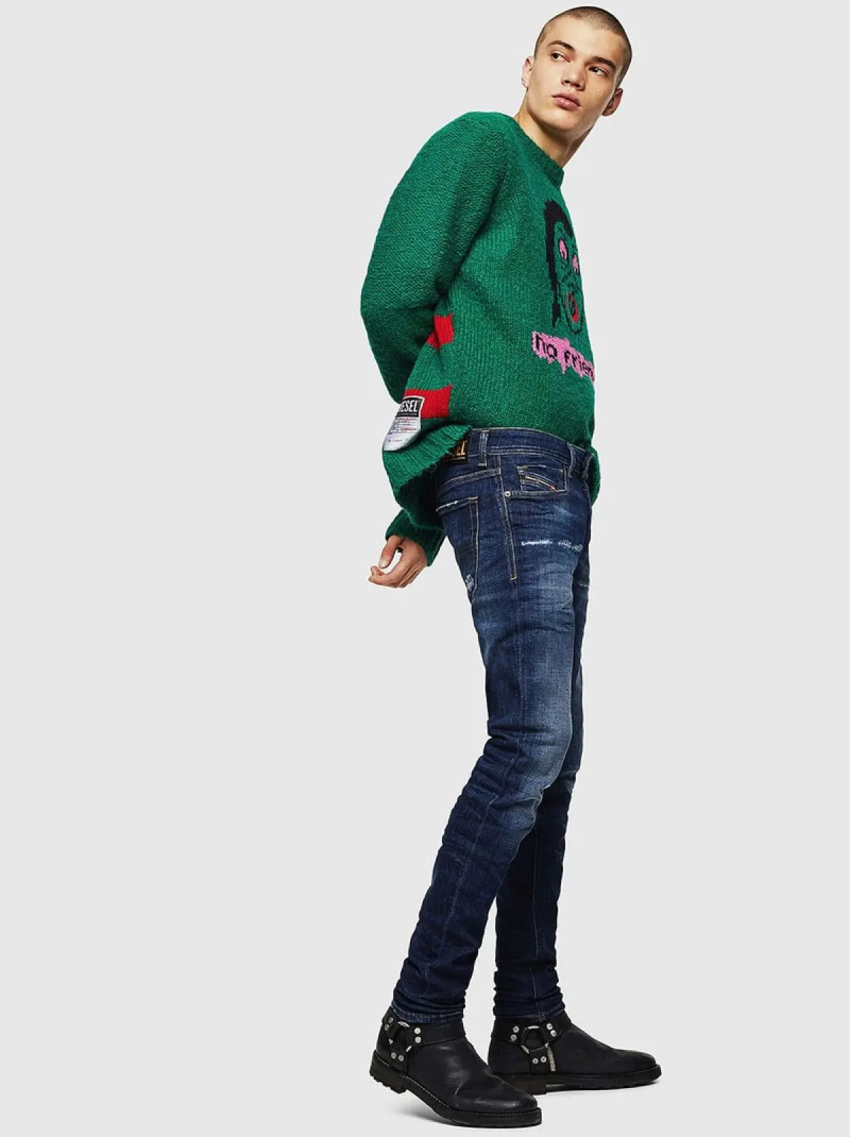 Blue Skinny Fit-Sleenker-Jeans