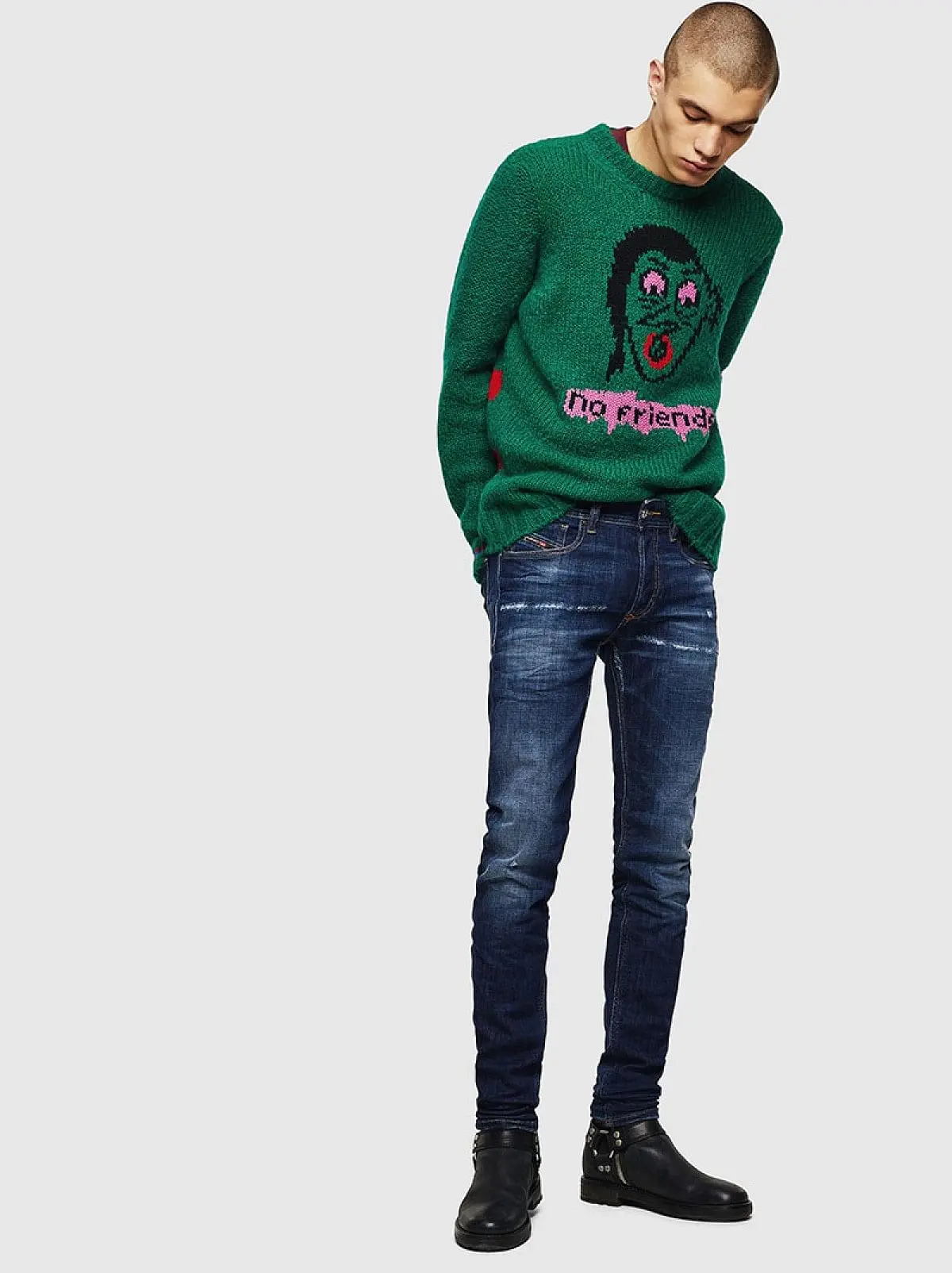 Blue Skinny Fit-Sleenker-Jeans