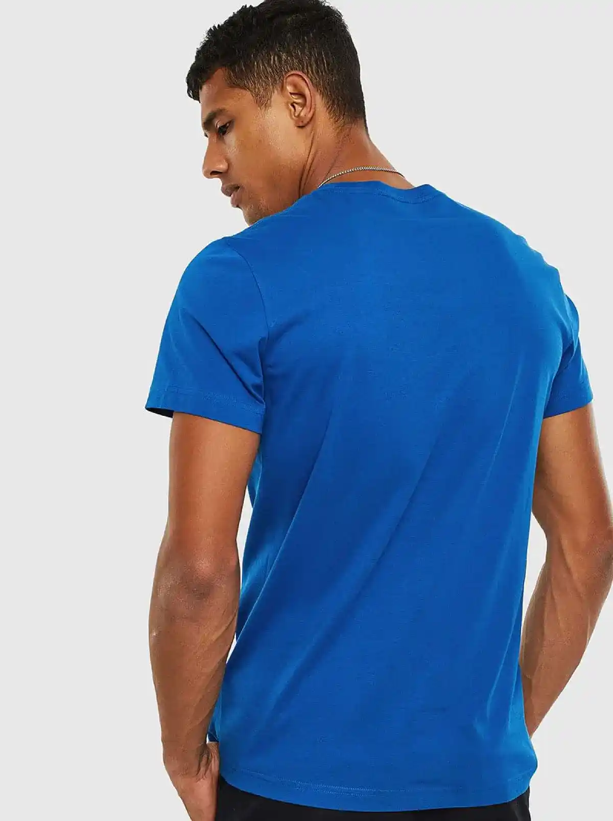 Blue Logo T-shirt in fine cotton jersey