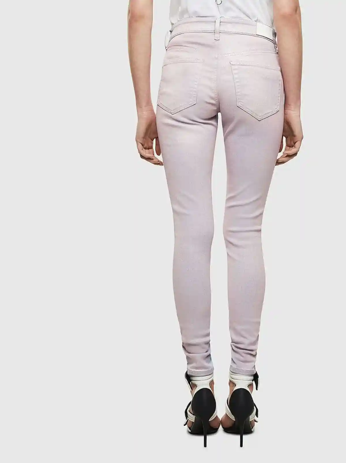 Pink Super Skinny Fit Jeans-Slandy