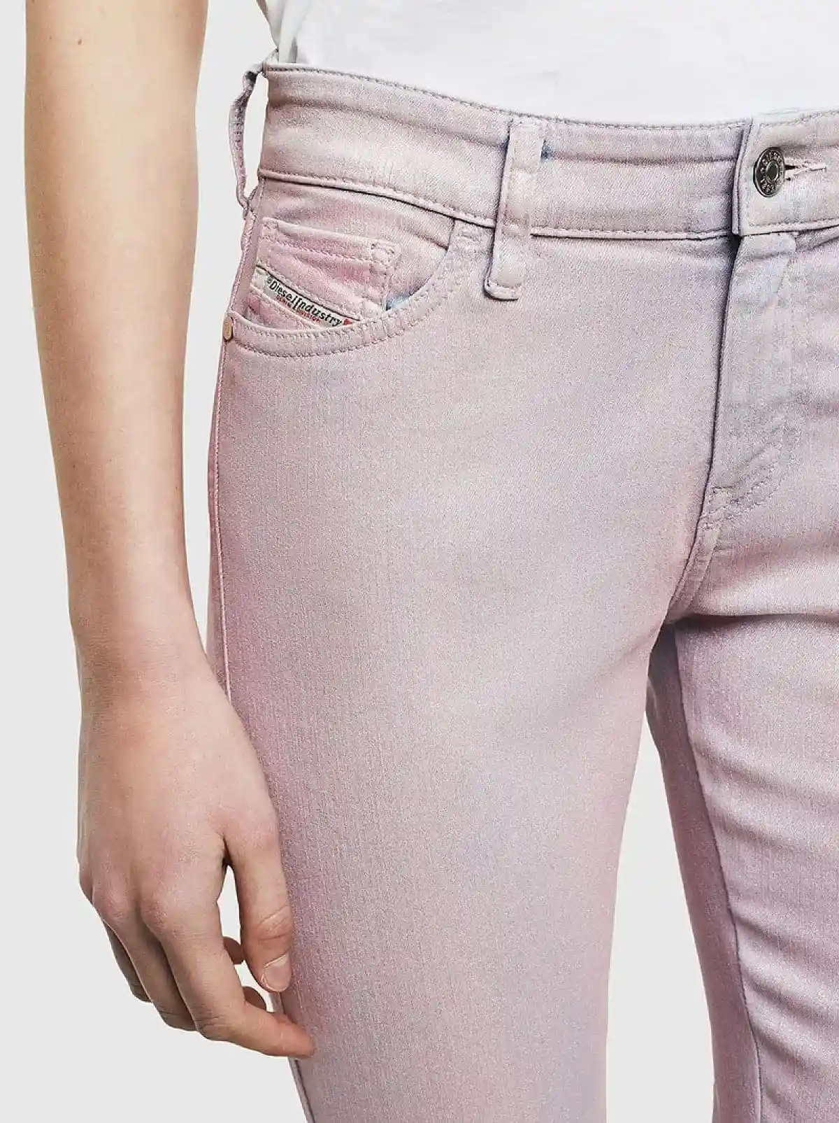 Pink Super Skinny Fit Jeans-Slandy