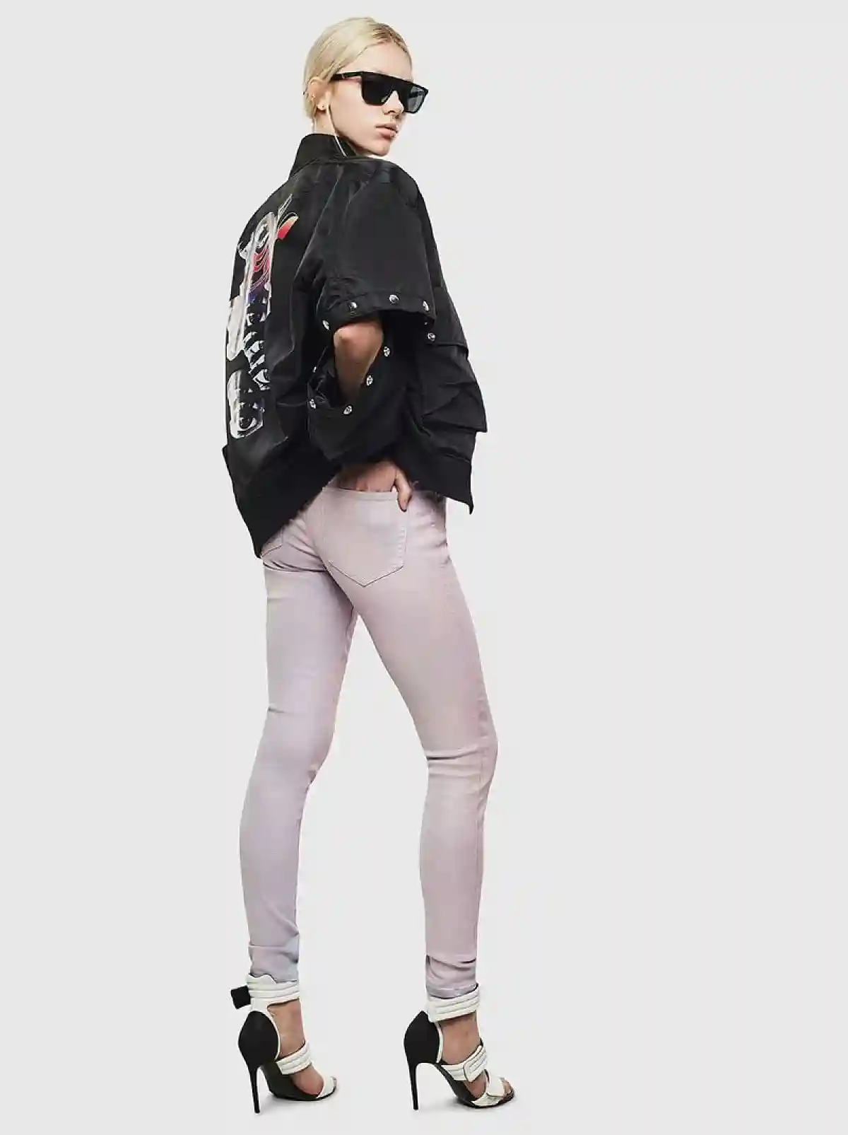 Pink Super Skinny Fit Jeans-Slandy