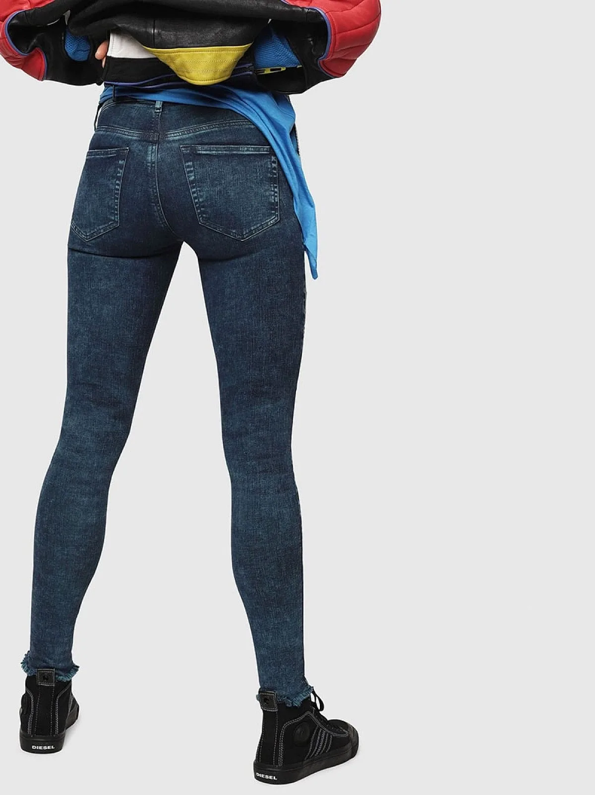 Blue Super Skinny Fit Jeans-Slandy