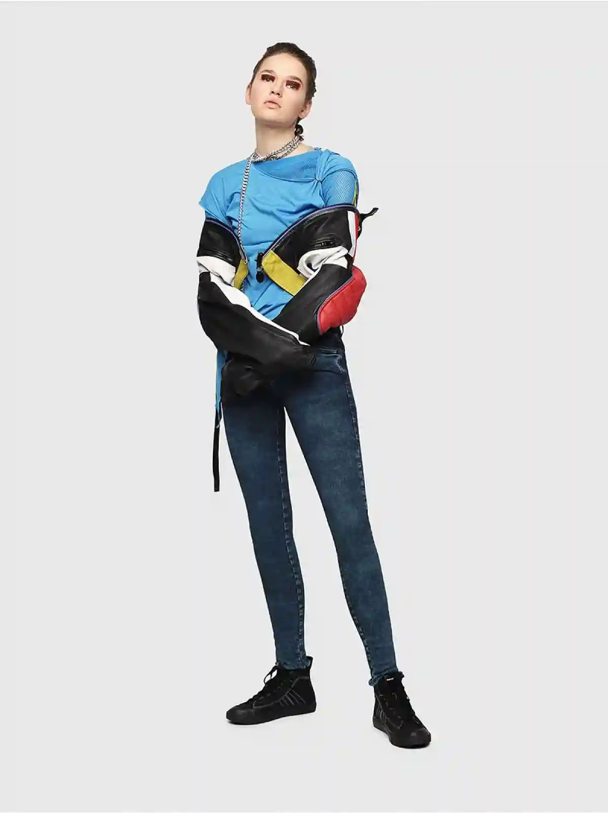Blue Super Skinny Fit Jeans-Slandy