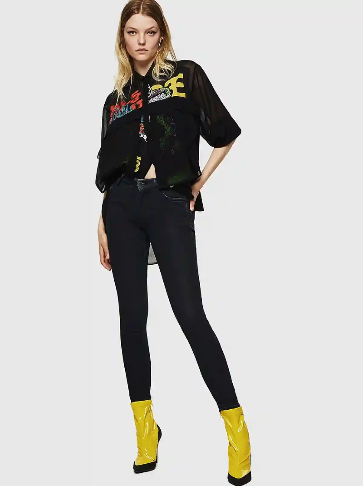 Blue Super Skinny Fit Jeans-Slandy