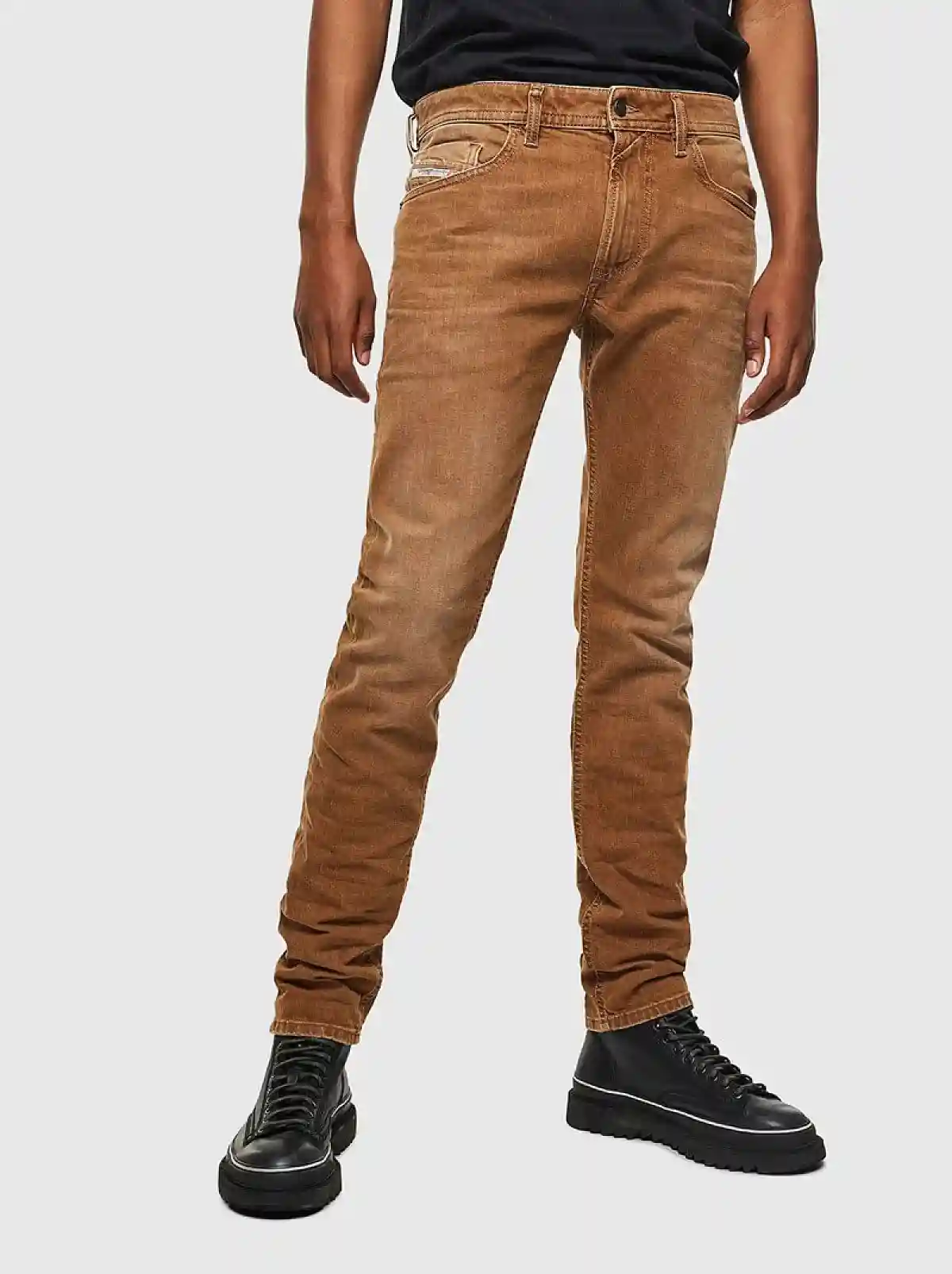 Brown Slim Fit Jeans- Thommer