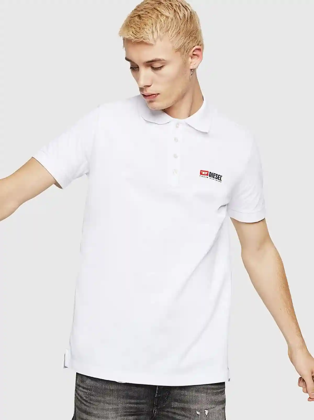 White Logo cotton-piquet polo shirt