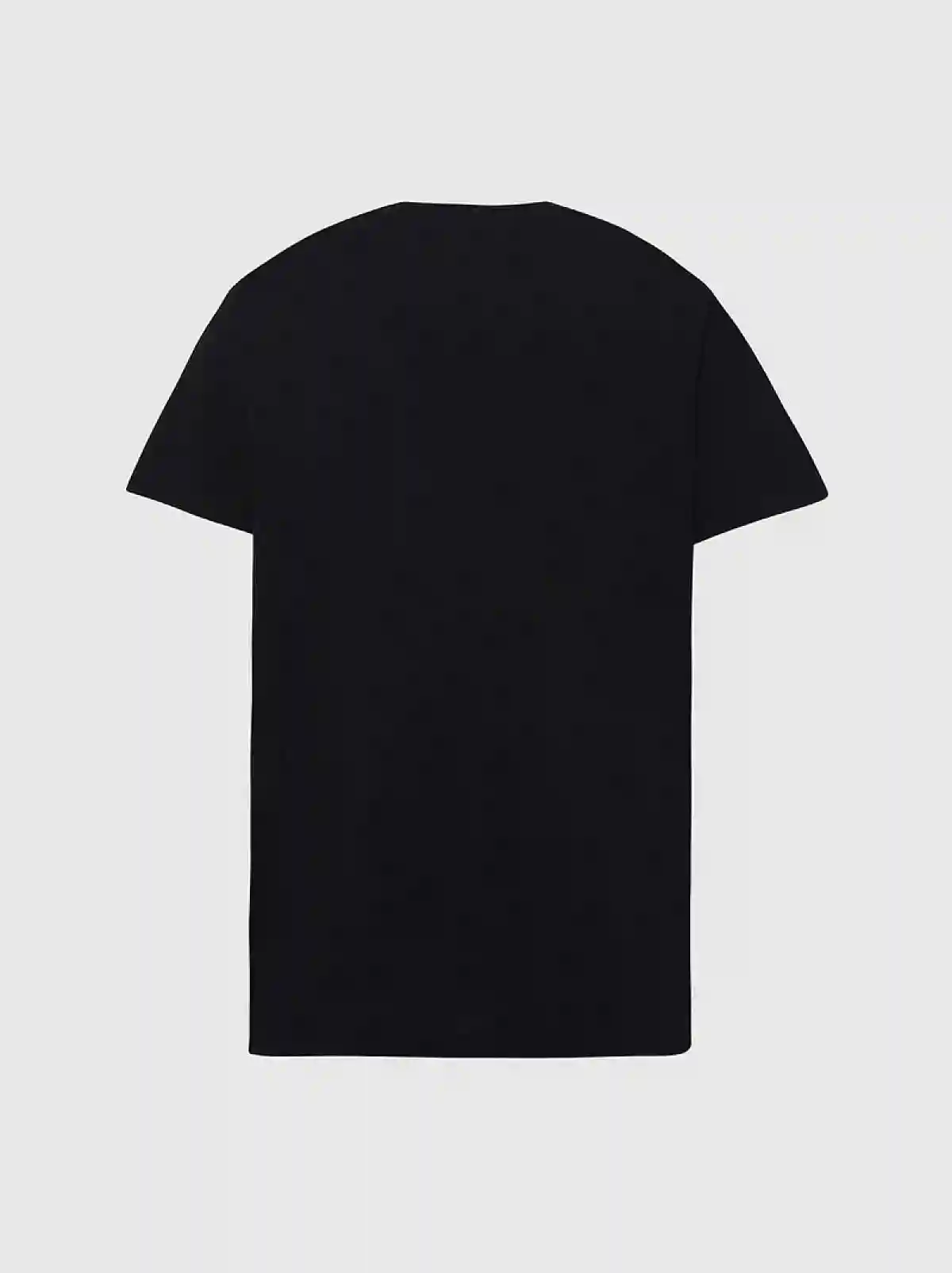 Black T-shirt with double-logo pocket