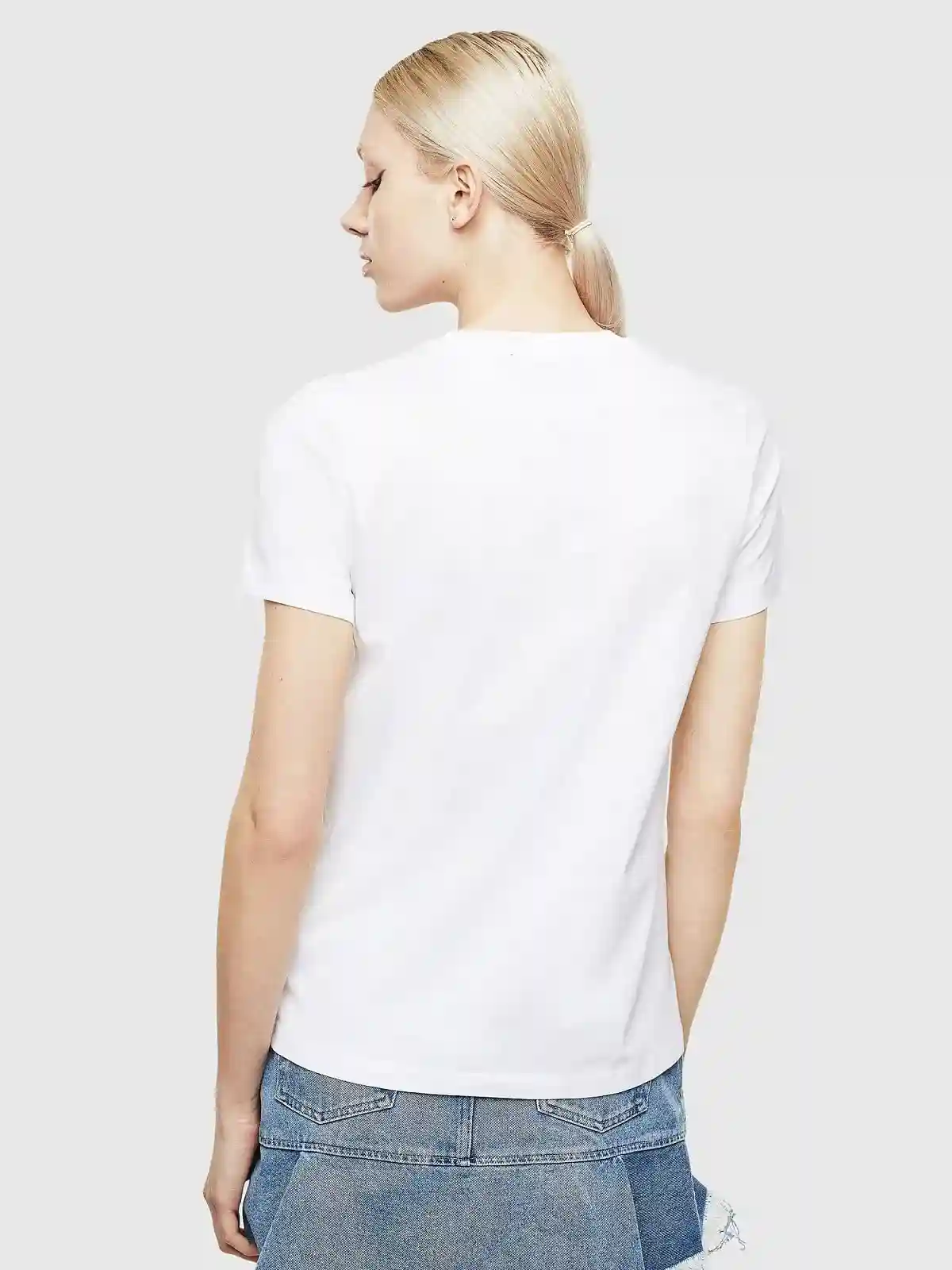 Multicolor T-shirt with PVC lettering and slogan