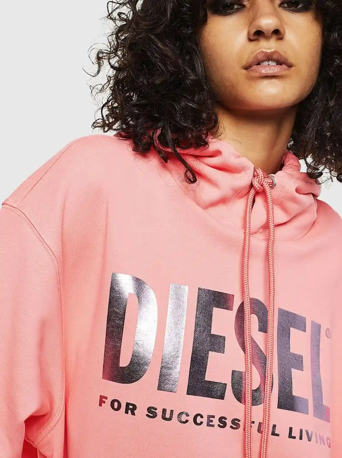 Pink Sweatshirt dress with logo print