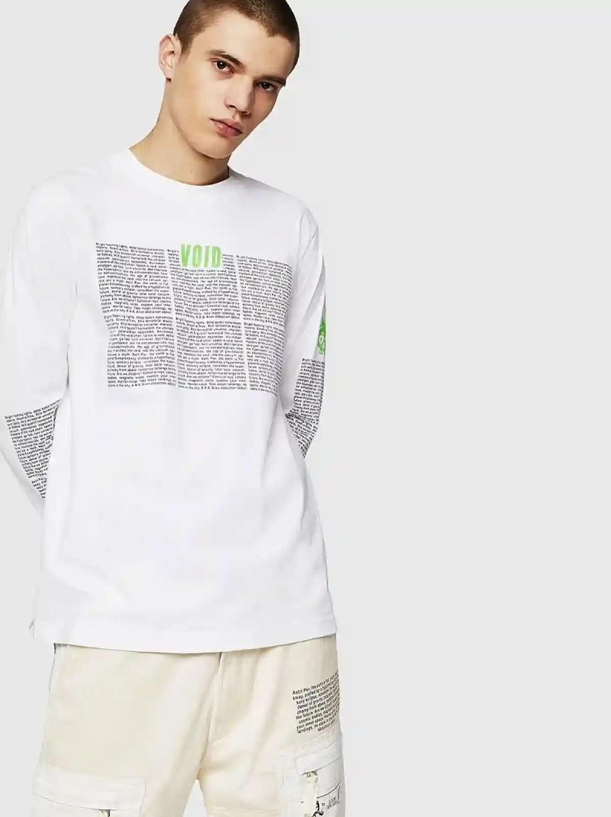 White Regular long-sleeve T-shirt with print