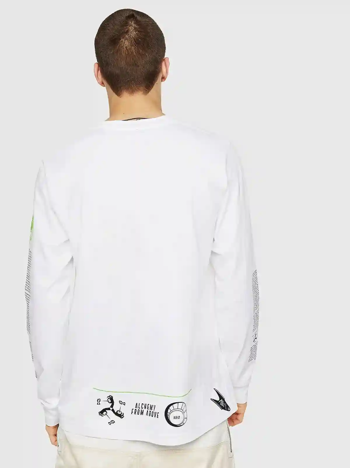 White Regular long-sleeve T-shirt with print