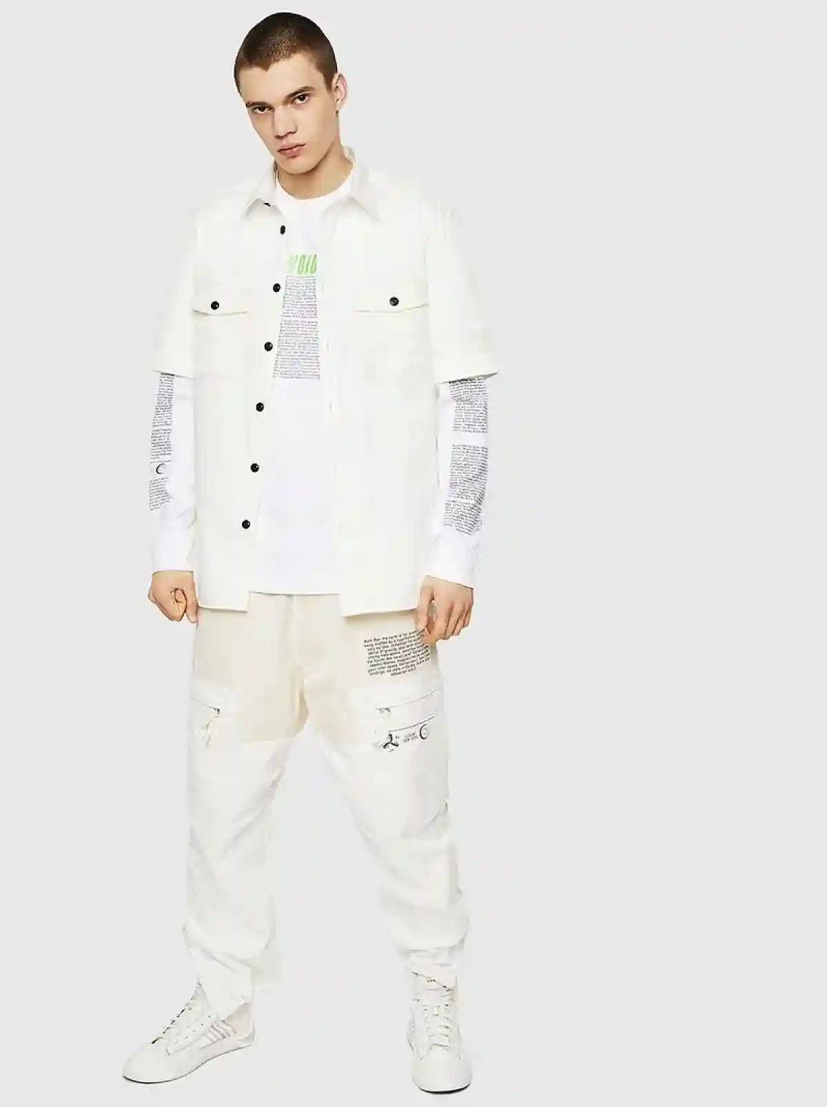 White Regular long-sleeve T-shirt with print