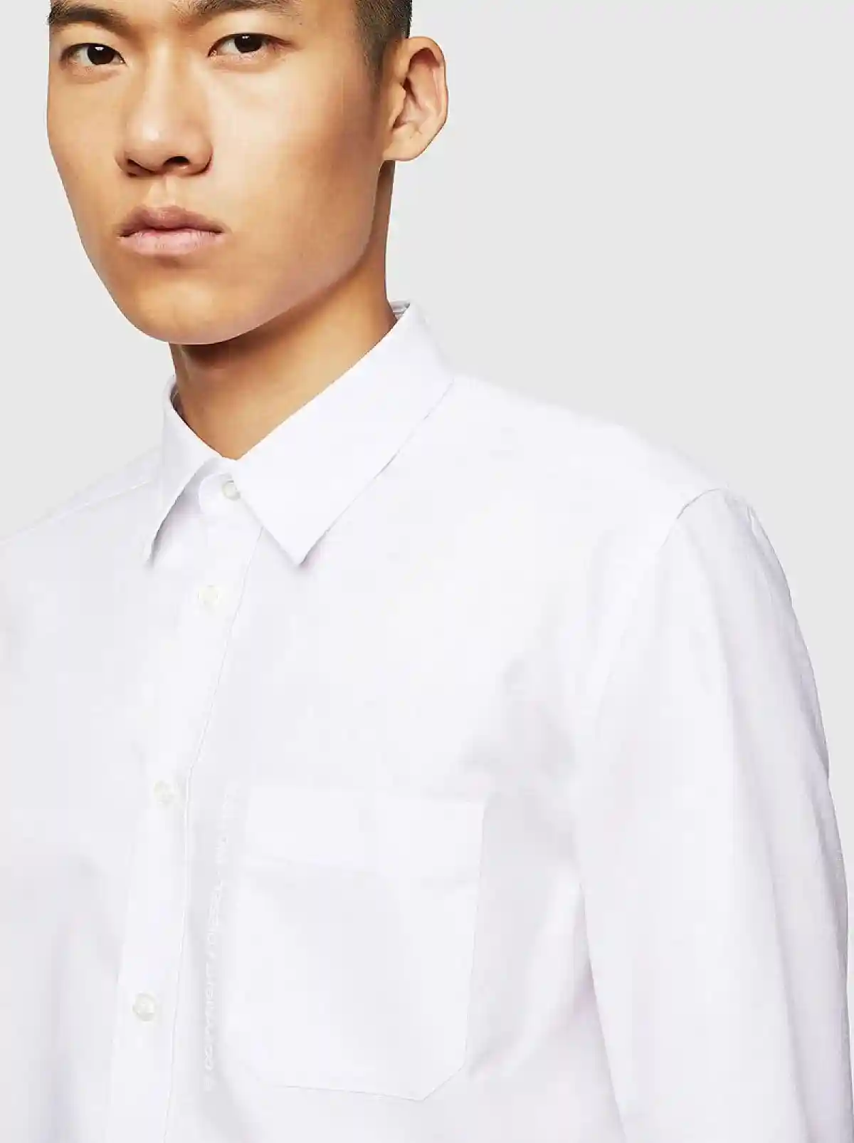 White Oxford shirt with light grindings
