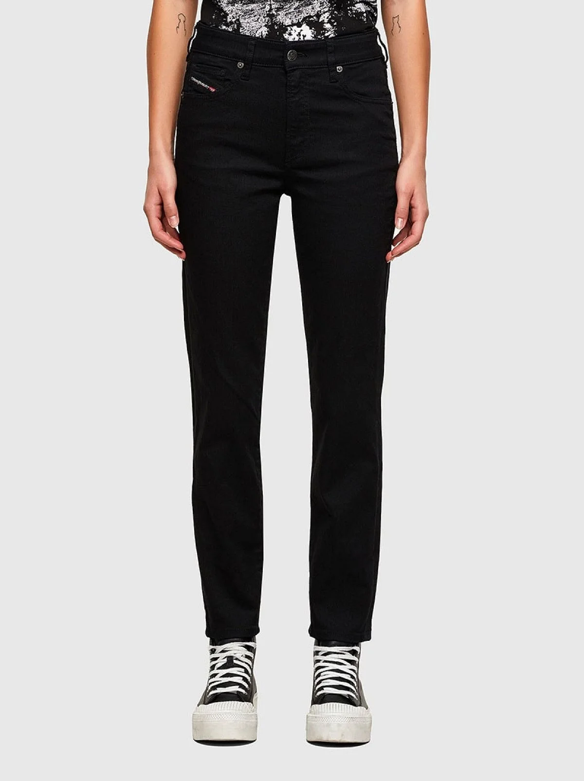 Black Tapered fit Jeans-D-Joy