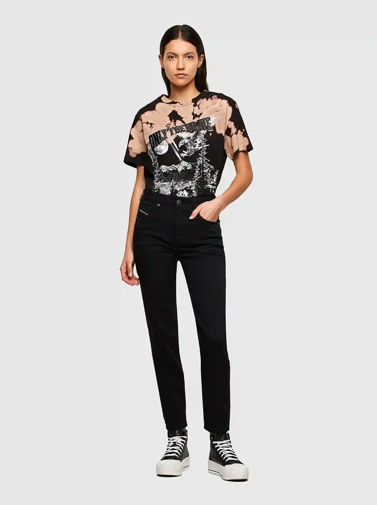 Black Tapered fit Jeans-D-Joy
