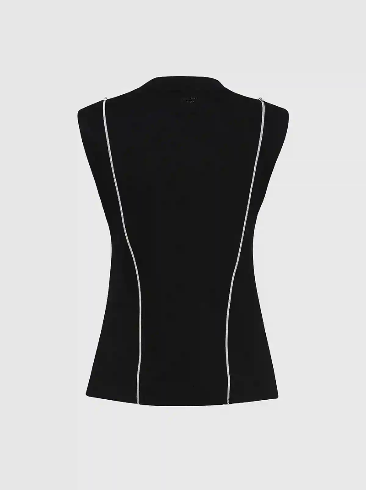 Black Cotton top with zip openings