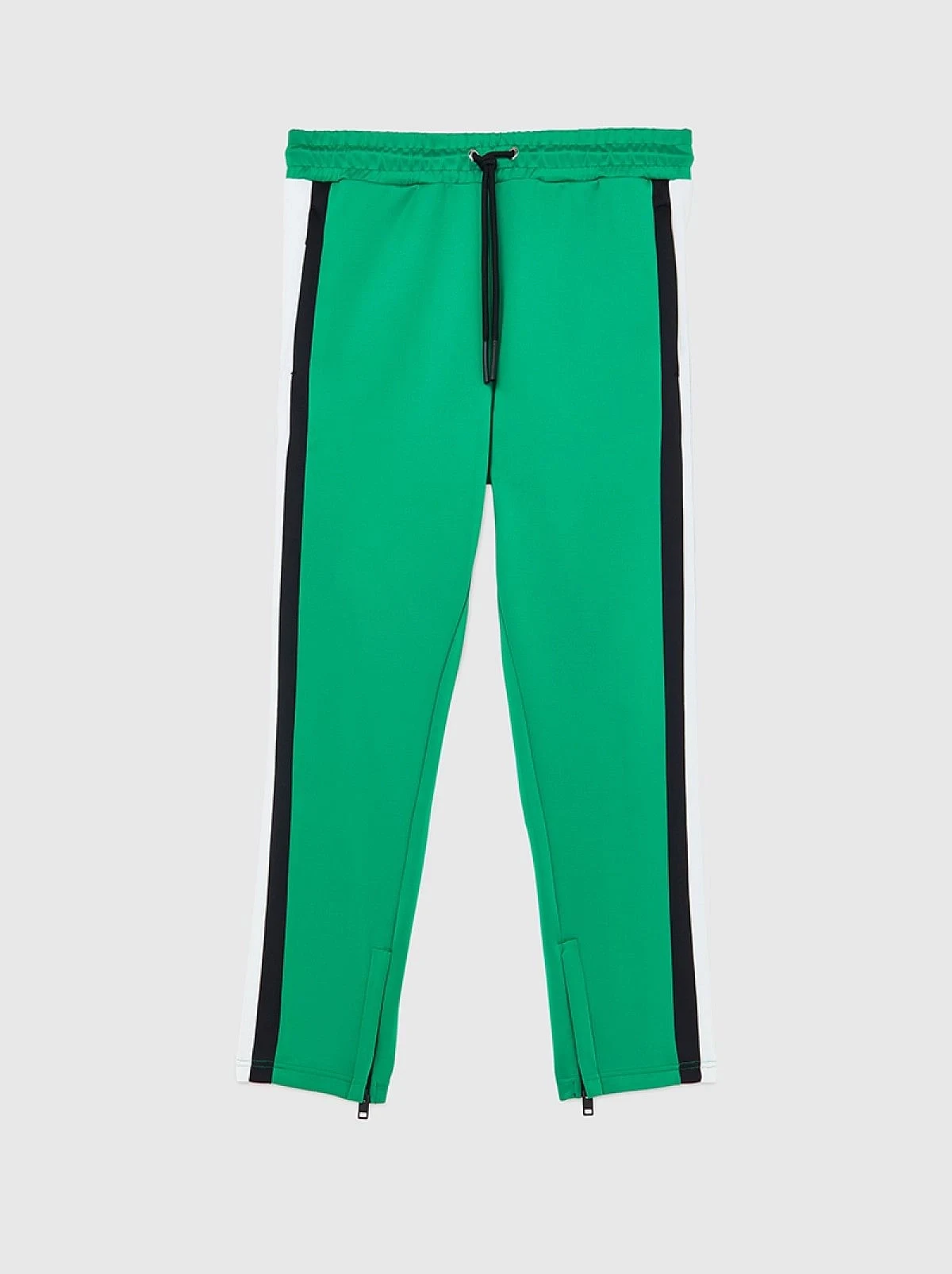 Green Drop-crotch sweatpants with logo bands