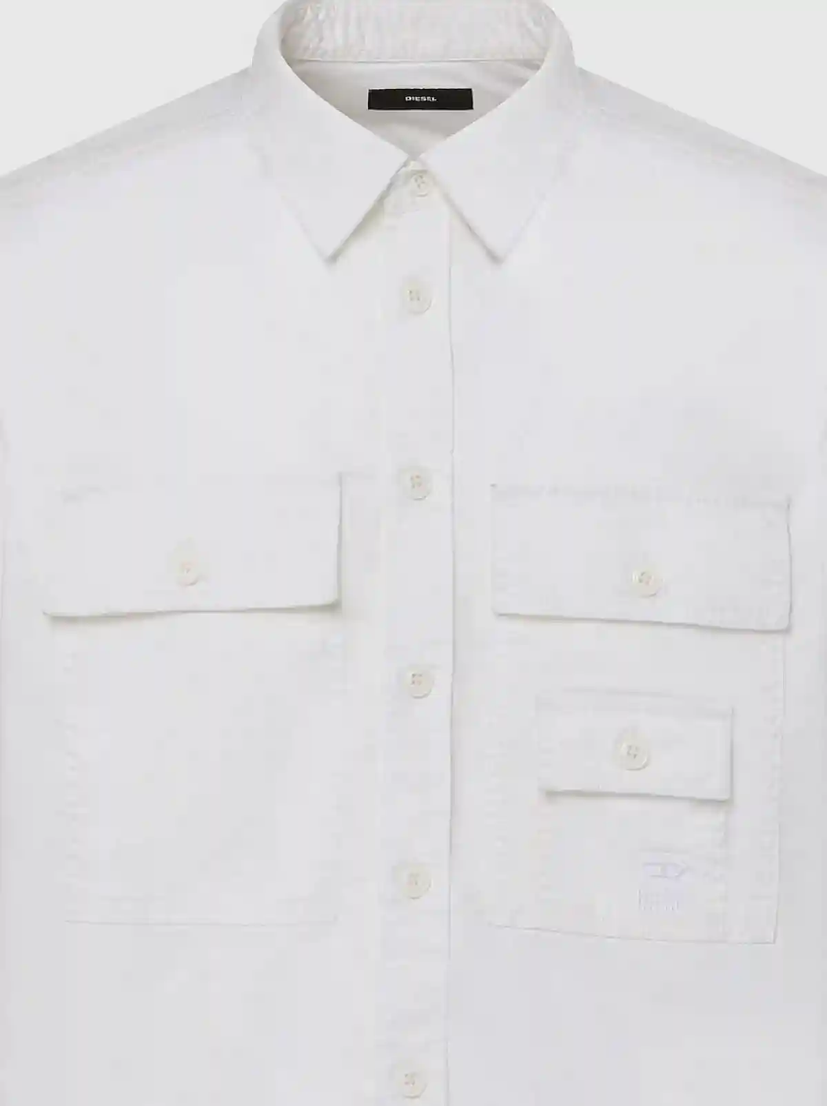 White Poplin shirt with logo embroidery